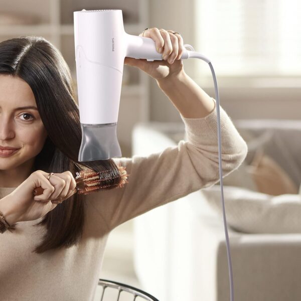 Philips Haartrockner der Serie 5000 mit ThermoShield Weiß Metallic - Image 3