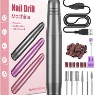 Nagelfräser, Nagelfräser für Gelnägel, Elektrische Nagelfeile 20000 grau