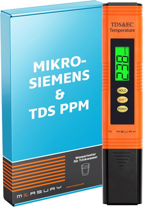 Mikrosiemens Messgerät und PPM Wasser, Wassertester Trinkwasser,...