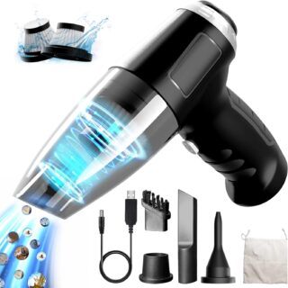 Jingyunali Tragbarer Handstaubsauger - Kabelloser Staubsauger mit 8000PA...