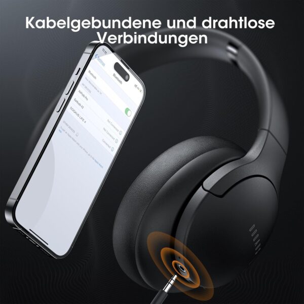 DOQAUS Bluetooth Kopfhörer Over-Ear,90 Std Kabellos Schwarz - Image 7