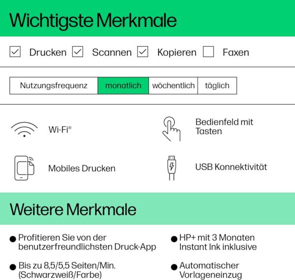 HP DeskJet 4220e Multifunktionsdrucker, 3 Monate gratis drucken mit HP... - Image 2