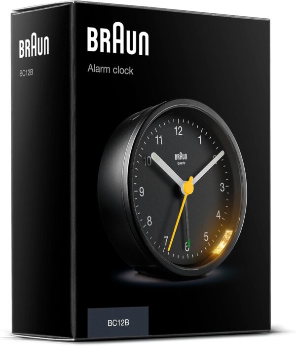 Braun Klassischer analoger Wecker mit Schlummerfunktion und Licht, ruhiges... - Image 7