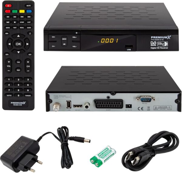 PremiumX Satelliten-Receiver HD 520SE-B FTA Digital SAT TV Receiver DVB-S2... - Image 7