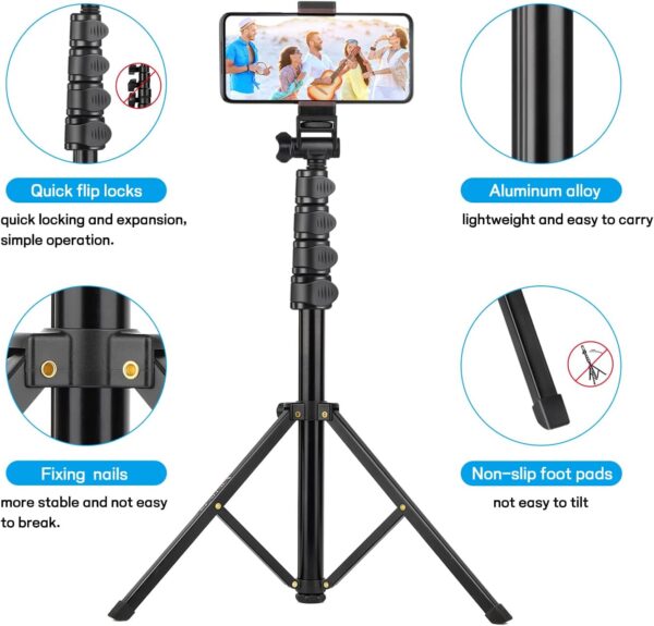 Victiv Handy Stativ Ständer, 172cm Smartphone Stative, Tripod für - Image 6