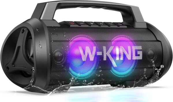 W-KING Bluetooth Lautsprecher, 120W Peak Stereo Sound, Musikbox mit BassUp,...