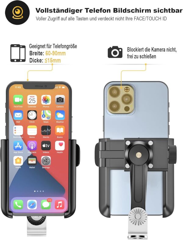 Motorrad Handyhalterung【1S Schnelle Demontage】 Universal Handy Halterungen... - Image 3