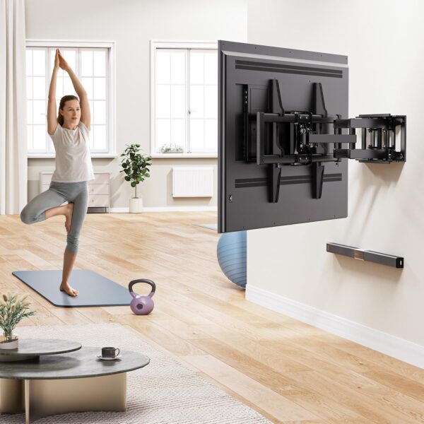 TV Wandhalterung Schwenkbar für 37-75 Zoll Fernseher, Neigbar Ausfahren... - Image 7