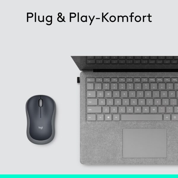 Logitech M185 Kabellose Maus, 2,4 GHz mit USB-Nano-Empfänger, 12 Monate... - Image 8