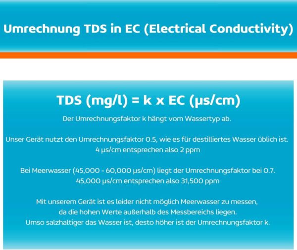 Mikrosiemens Messgerät und PPM Wasser, Wassertester Trinkwasser,... - Image 8