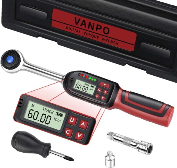 VANPO Digitaler Drehmomentschlüssel 3/8 Zoll Fahrrad & zoll(3-60N.m)