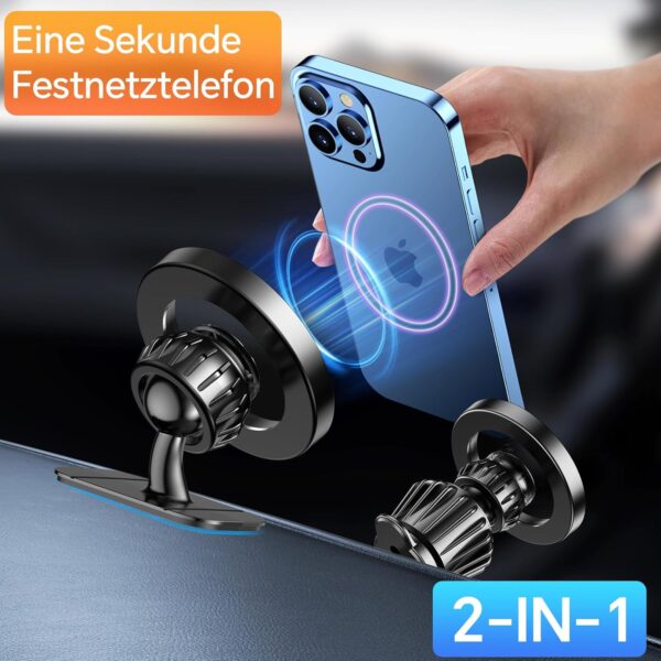 Handyhalterung Auto für Magsafe Autohalterung【20 Starke Magnet】Handy Schwarz - Image 9