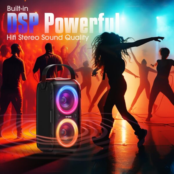 W-KING 180W PEAK Bluetooth Lautsprecher Box Groß Party laut Musikbox... - Image 7