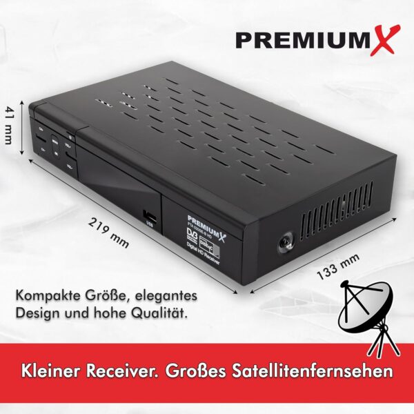 PremiumX Satelliten-Receiver HD 520SE-B FTA Digital SAT TV Receiver DVB-S2... - Image 5