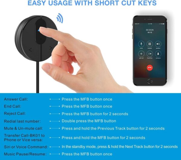 Besign BK01 Bluetooth 4.1 Freisprecheinrichtung, Freisprechanlage, Bluetooth... - Image 3