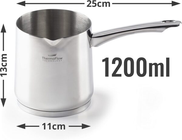 ROSMARINO Edelstahl-Induktions-Mokka-Kanne 900 ml - Moderne Türkische 900 - Image 9