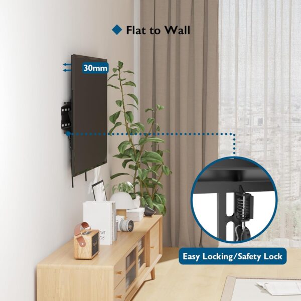 BONTEC TV Wandhalterung, Neigbare Halterung Ultraslim Universal für 23-60... - Image 5