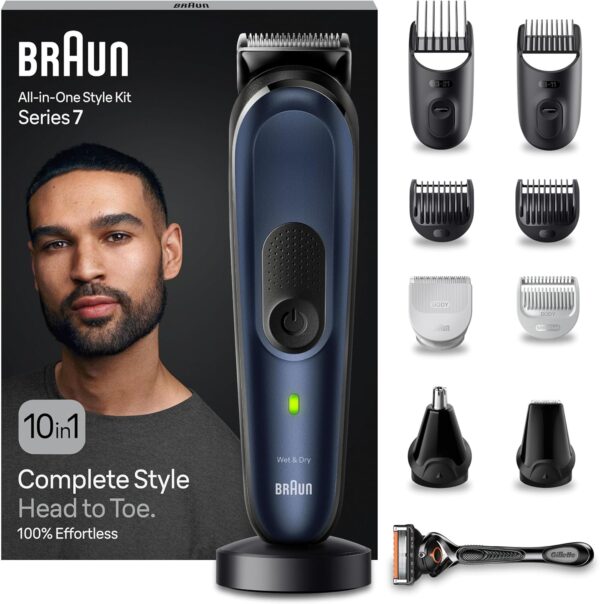 Braun All-In-One Bartpflege Bodygroomer Set, 10-in-1...