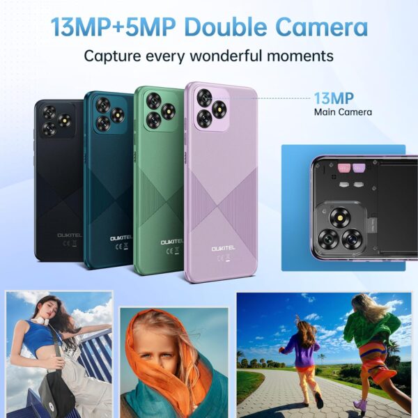 OUKITEL C53 Android 14 Smartphone Ohne Vertrag - 8GB+64GB/1TB Blau - Image 6