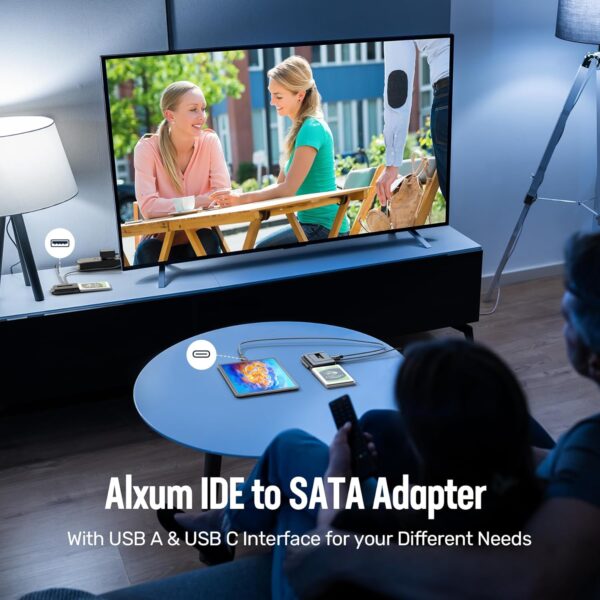 Alxum IDE SATA Adapter,IDE USB 3.0 Festplatten A & C, Schwarz - Image 6