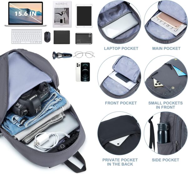 SPAHER Reiserucksack Ryanair Handgepäck 40x20x25cm Laptop Rucksack 15,6 Blau - Image 5