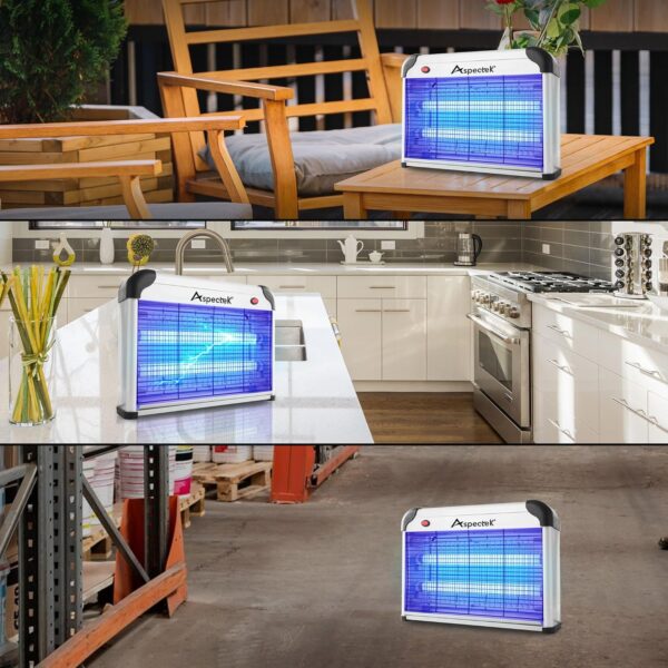 ASPECTEK Insektenvernichter Elektrisch, Mückenlampe 2800V mit 20W Weiß - Image 7