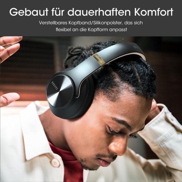 Bluetooth Kopfhörer Over Ear, Bis zu 90 Std Kabellose Asphaltgrau - Image 4