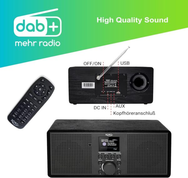 XORO DAB 700 IR - Stereo Internet Radio, DAB+/UKW, WLAN, Spotify Connect,... - Image 3