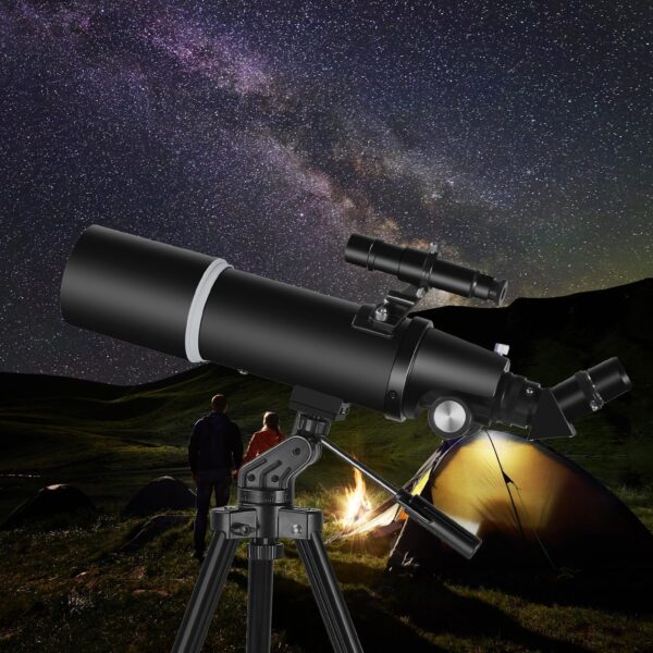 Teleskop, Astronomie Teleskop für Erwachsene, 80mm Aperture 600mm Black - Image 7