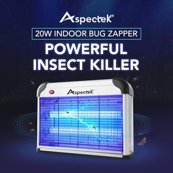 ASPECTEK Insektenvernichter Elektrisch, Mückenlampe 2800V mit 20W Weiß - Image 2