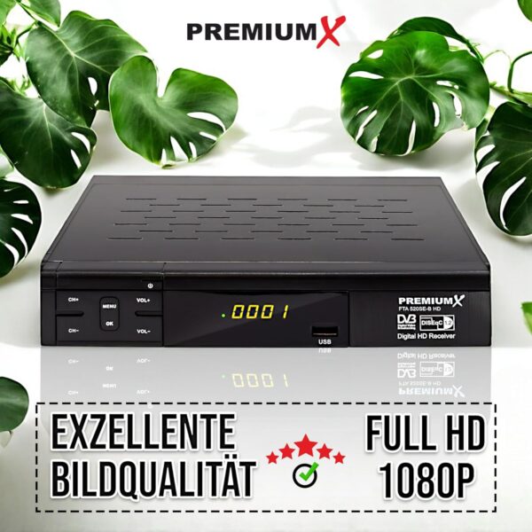 PremiumX Satelliten-Receiver HD 520SE-B FTA Digital SAT TV Receiver DVB-S2... - Image 3