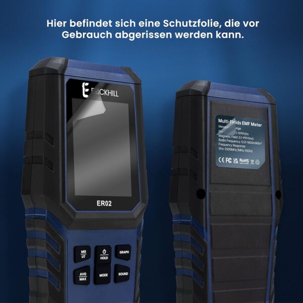 ERICKHILL EMF Messgerät ER-02, EF/MF/RF-Prüfung, wiederaufladbarer... - Image 7