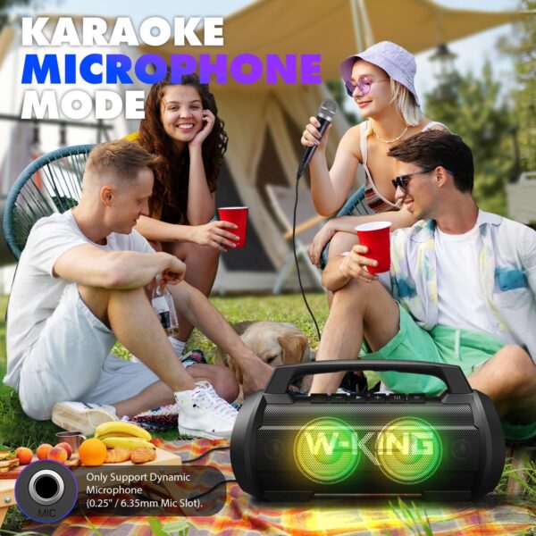 W-KING Bluetooth Lautsprecher, 120W Peak Stereo Sound, Musikbox mit BassUp,... - Image 8