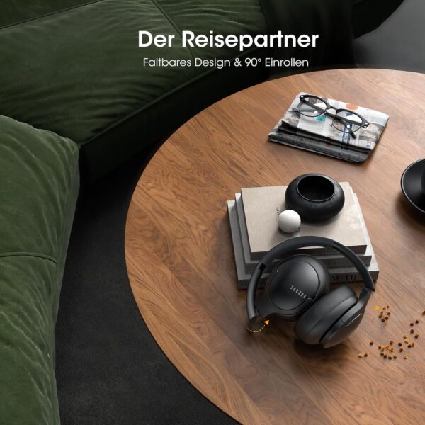 DOQAUS Bluetooth Kopfhörer Over-Ear,90 Std Kabellos Schwarz - Image 8